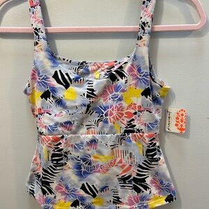NWT Free People Movement Multicolor Abstract Print Tank Top Size Small
